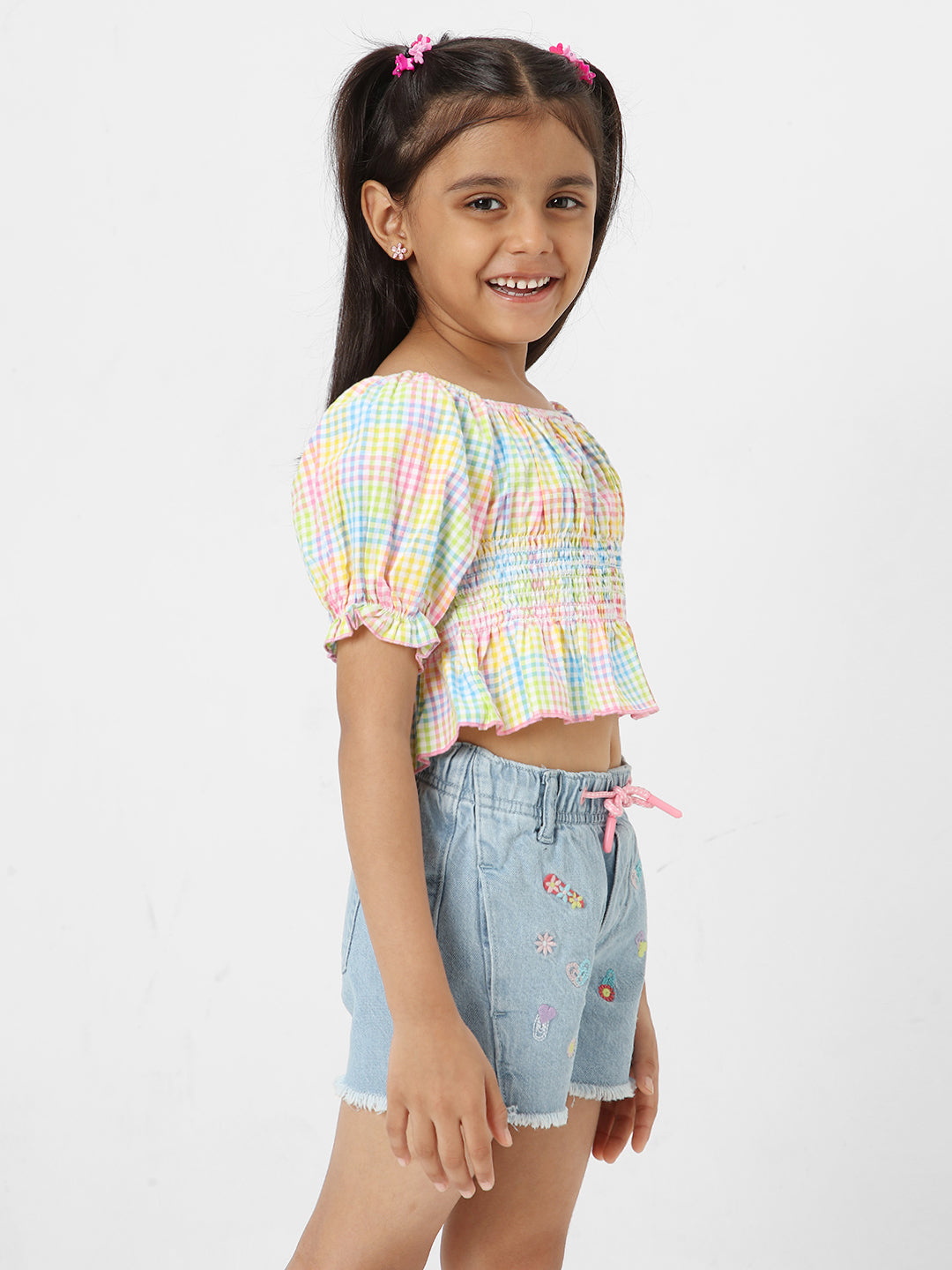 Nautinati Girls' Printed Cropped Top