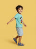 Nautinati Boys' 100% Cotton Crew Neck Disney Mickey Mouse Placement Print T-shirt