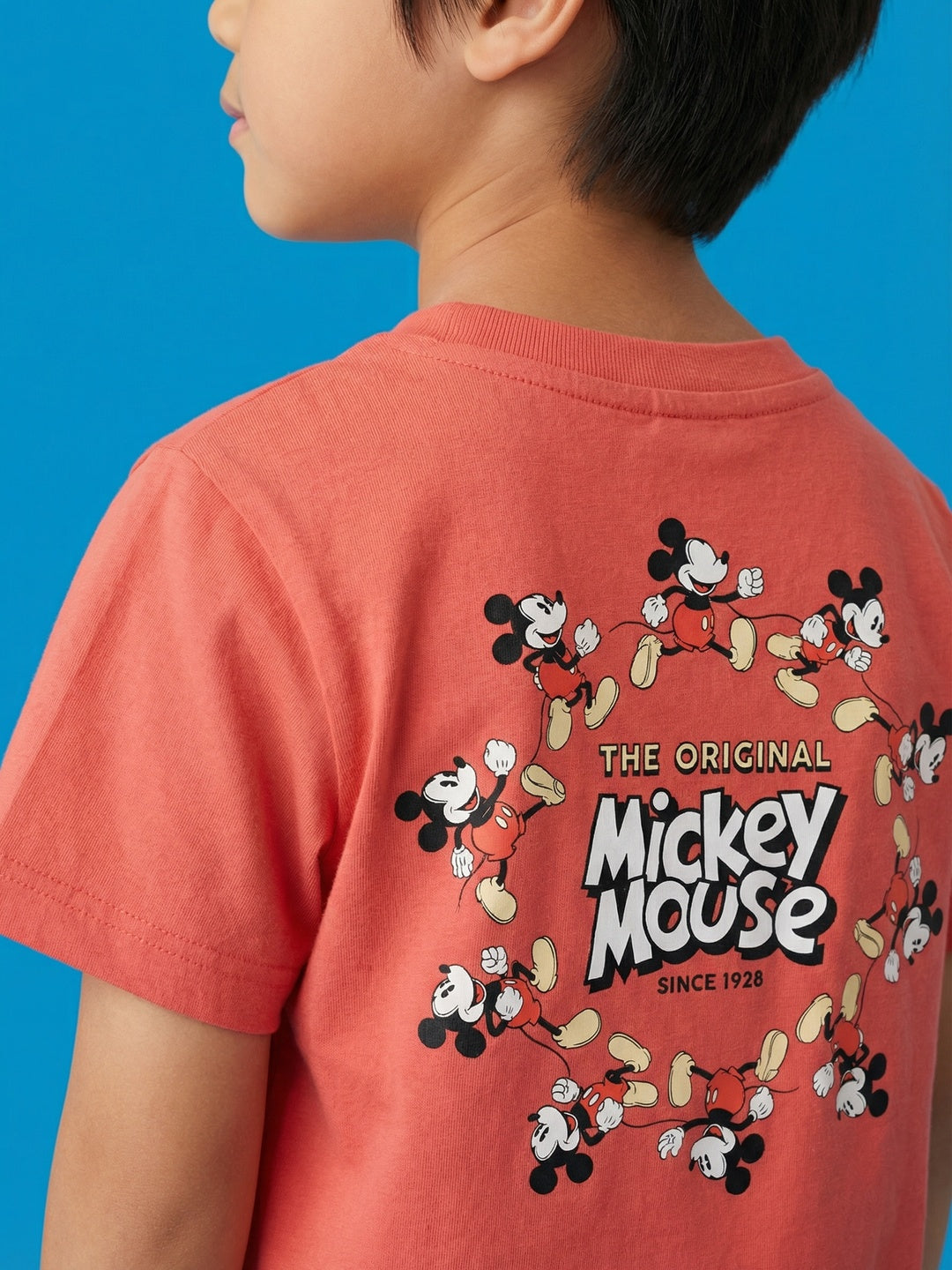 Nautinati Boys Mickey Mouse Printed Regular Fit Round Neck T-shirt and Shorts Set