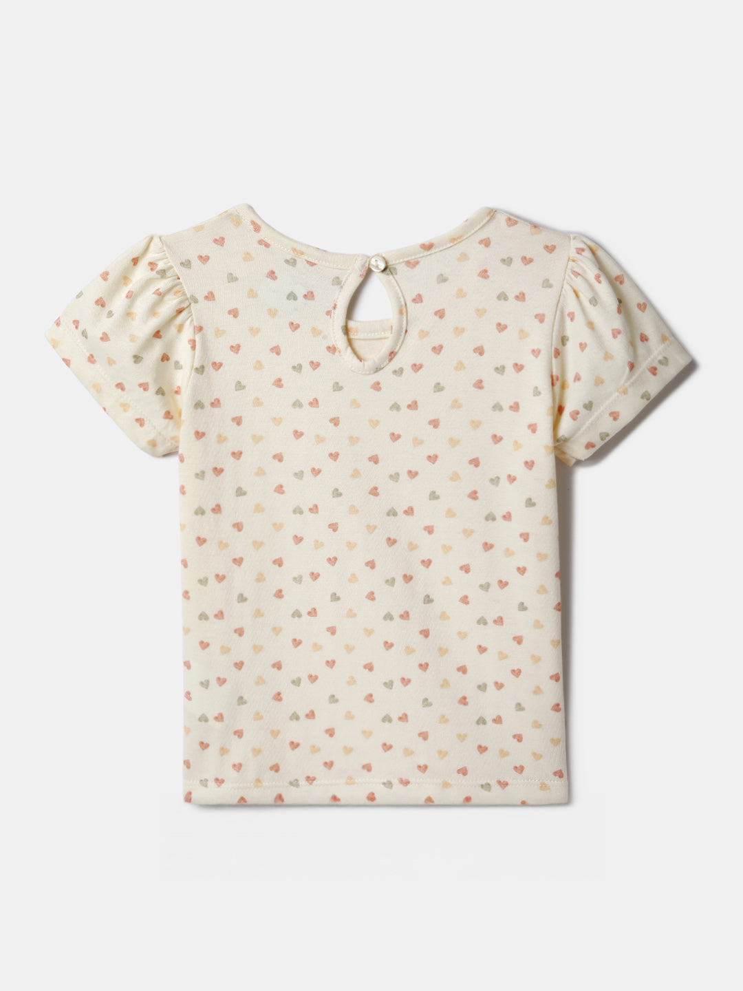 Nautinati Pack of 2 Off-white and Blue Printed Tops for Girls