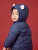 Nautinati Baby Boys Hooded Puffer Jacket with Bear Ear Appliques and Front Zip Closure