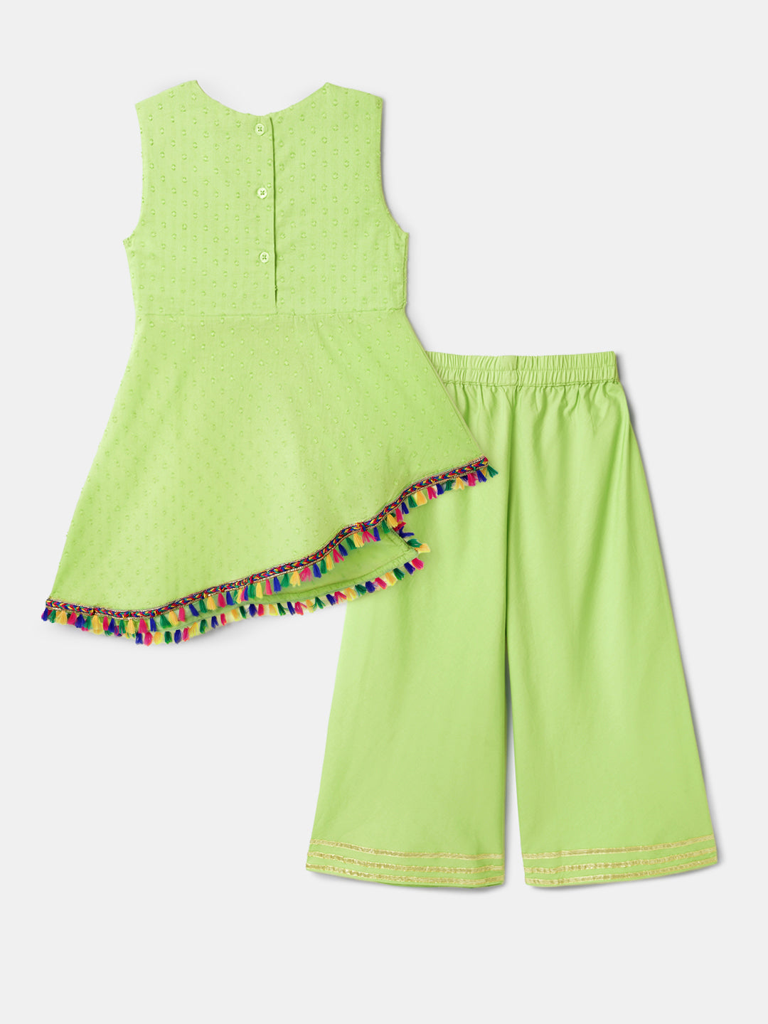 Nautinati Girls' Cotton Ethnic Festive Set | Age 2-10 Years