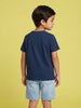 Nautinati Boys' 100% Cotton Crew Neck Disney Mickey Mouse Placement Print T-shirt