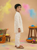 Boys' 100% Cotton Festive Resort Style Pastel Tropical Print Kurta & Pyjama Set