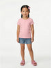Nautinati Girls' 100% Cotton Pack of 2 Solid Essentials Crew Neck T-shirts