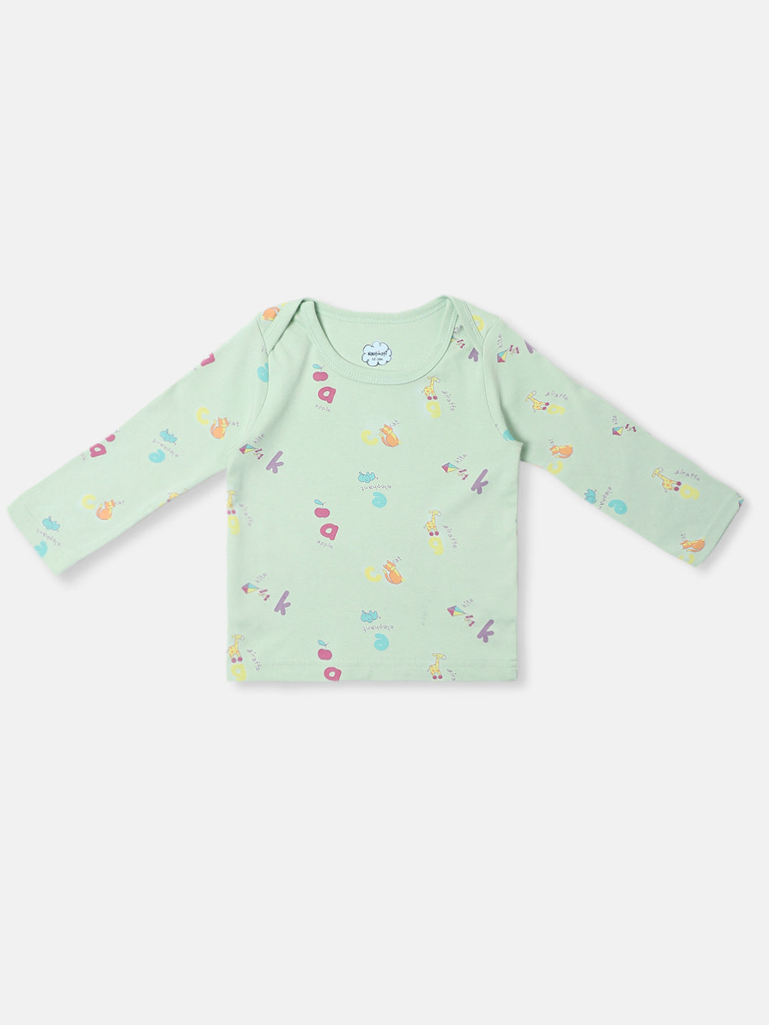 Nautinati Infants Cotton Cute Print Pack of 2 T-shirt