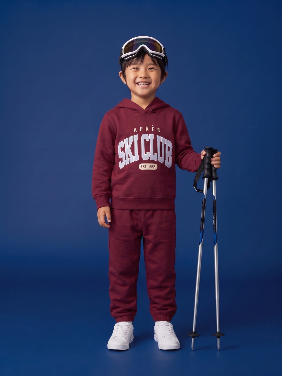 Nautinati Boys Embroided Oversized Varsity Hoodie and Jogger Set