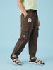 Nautinati Boys' 100% Cotton Woven Cargo Joggers with  Badge