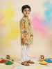 Boys' 100% Cotton Festive Forest-print Resort Style Kurta & Pyjama Set
