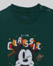 Nautinati Green Mickey Mouse Plastisol Printed T-shirt for Boys