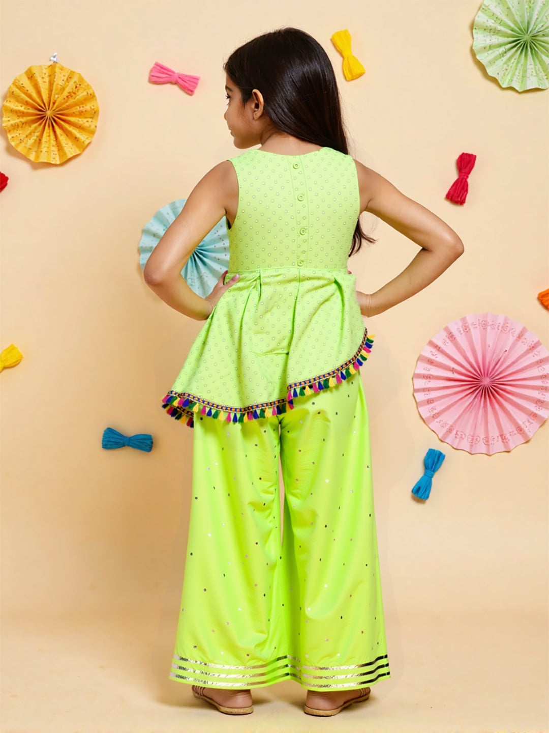 Nautinati Girls' Cotton Ethnic Festive Set | Age 2-10 Years