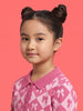 Nautinati Girls Relaxed Fit Peter Pan Collar Bow Argyle Knit Sweater