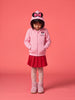 Nautinati Girls Disney Minnie Mouse Polka Dot Zip-Up Hoodie with Bow Applique