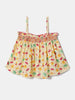 Nautinati Yellow Printed Top and Shorts Set for Girls