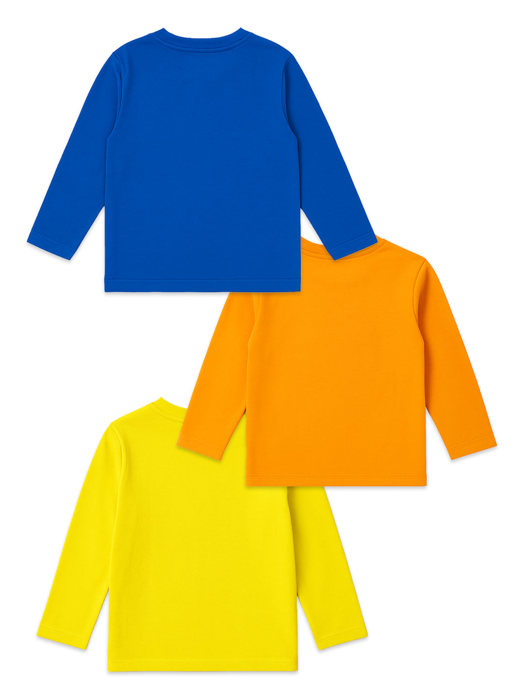 Nautinati Pack Of 3 Orange, Yellow & Blue Cotton Spiderman T-Shirts For Boys
