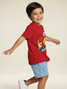 Nautinati Boys' 100% Cotton Crew Neck Marvel Spiderman Placement Print T-shirt