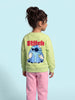 Nautinati Girls Disney Lilo & Stitch Oversized Puff Printed Sweatshirt and Jogger Set