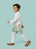 Nautinati Boys' 100% Cotton Festive Resort Style Print Kurta & Pyjama Set