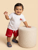 Nautinati Boys' 100% Cotton Crab Graphic Printed T-shirt and Typography Print Shorts Set Combo Set