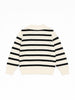 Nautinati Black And Off-White Striped Flat-Knit Sweater For Boys