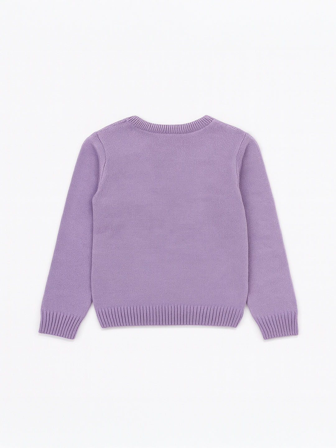 Nautinati Lavender Cable-Knit Sweater For Girls