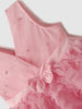 Nautinati Girls' Party Frock With Roses and Pearl Embellishment