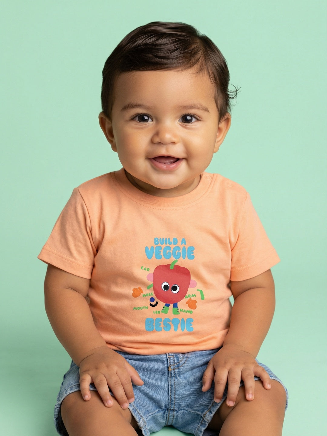 Nautinati Baby Boys' 100% Cotton Pack of 2 Printed Round Neck T-shirts