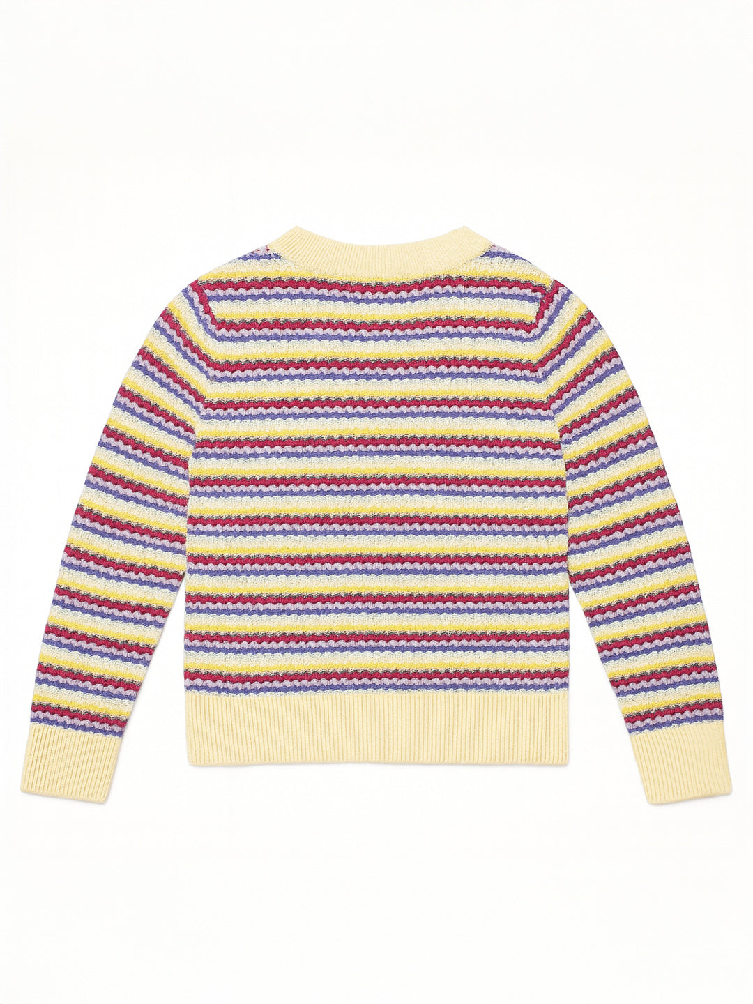 Nautinati Multicolour Striped Sweater for Girls