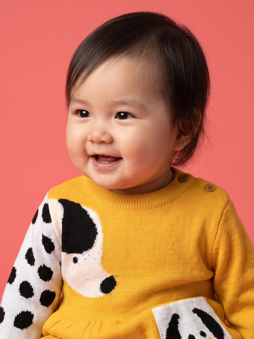 Nautinati Baby Girls Dalmatian Sweater Dress, Age 3 Months-2 Years
