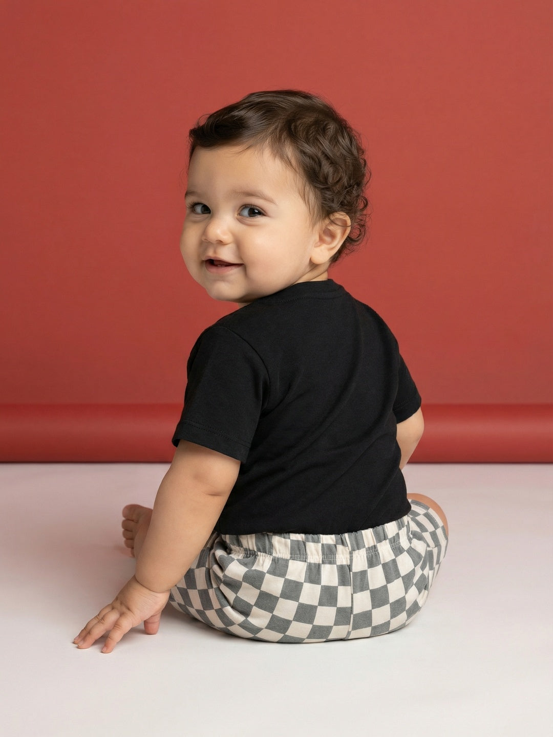 Nautinati Baby Boys Car Printed Regular Fit Round Neck T-shirt and Shorts Co-ord Set