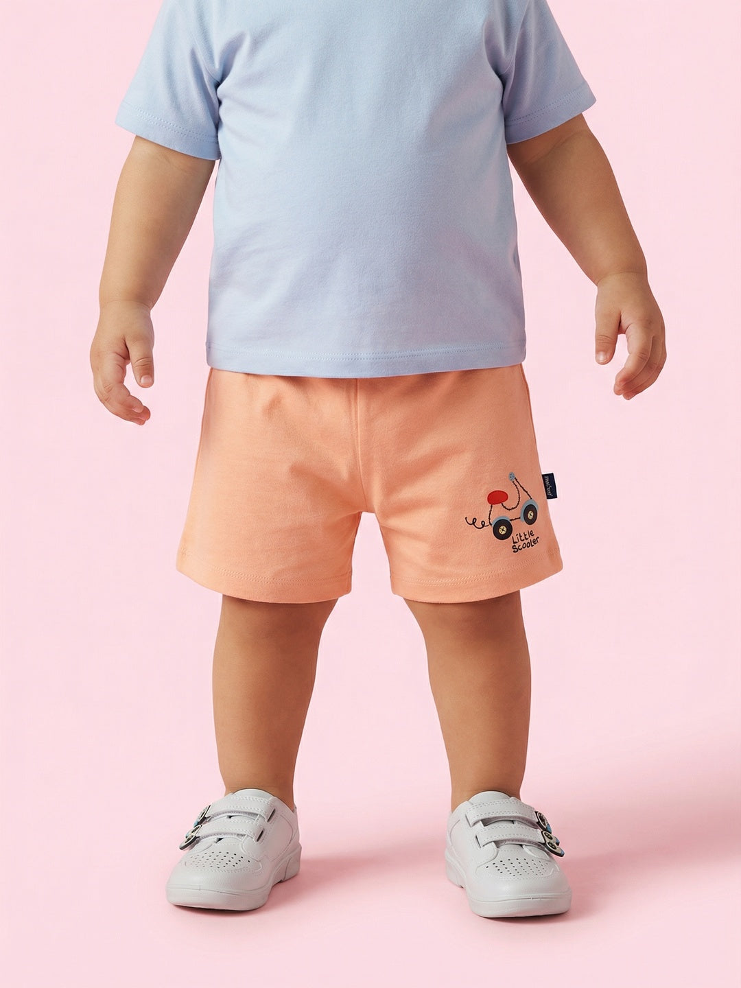 Nautinati Baby Boys' 100% Interlock Cotton Pack of 2 All-over & Placement Print Shorts