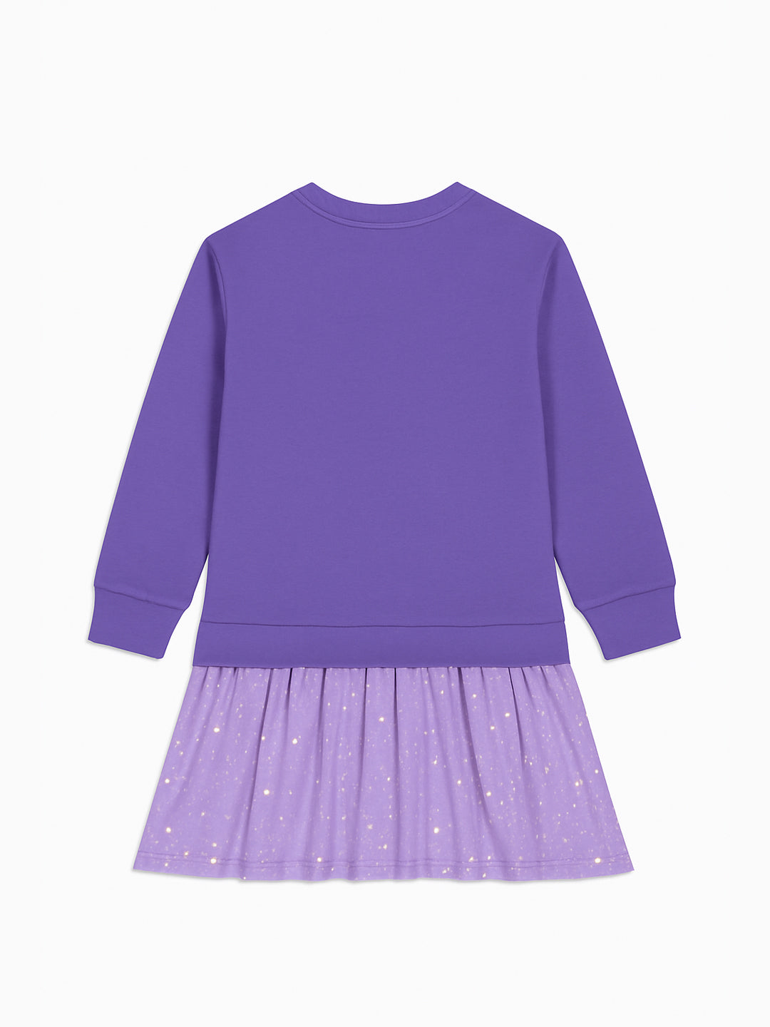 Nautinati Purple Minnie Mouse and Daisy Print Sweatshirt Dress for Girls