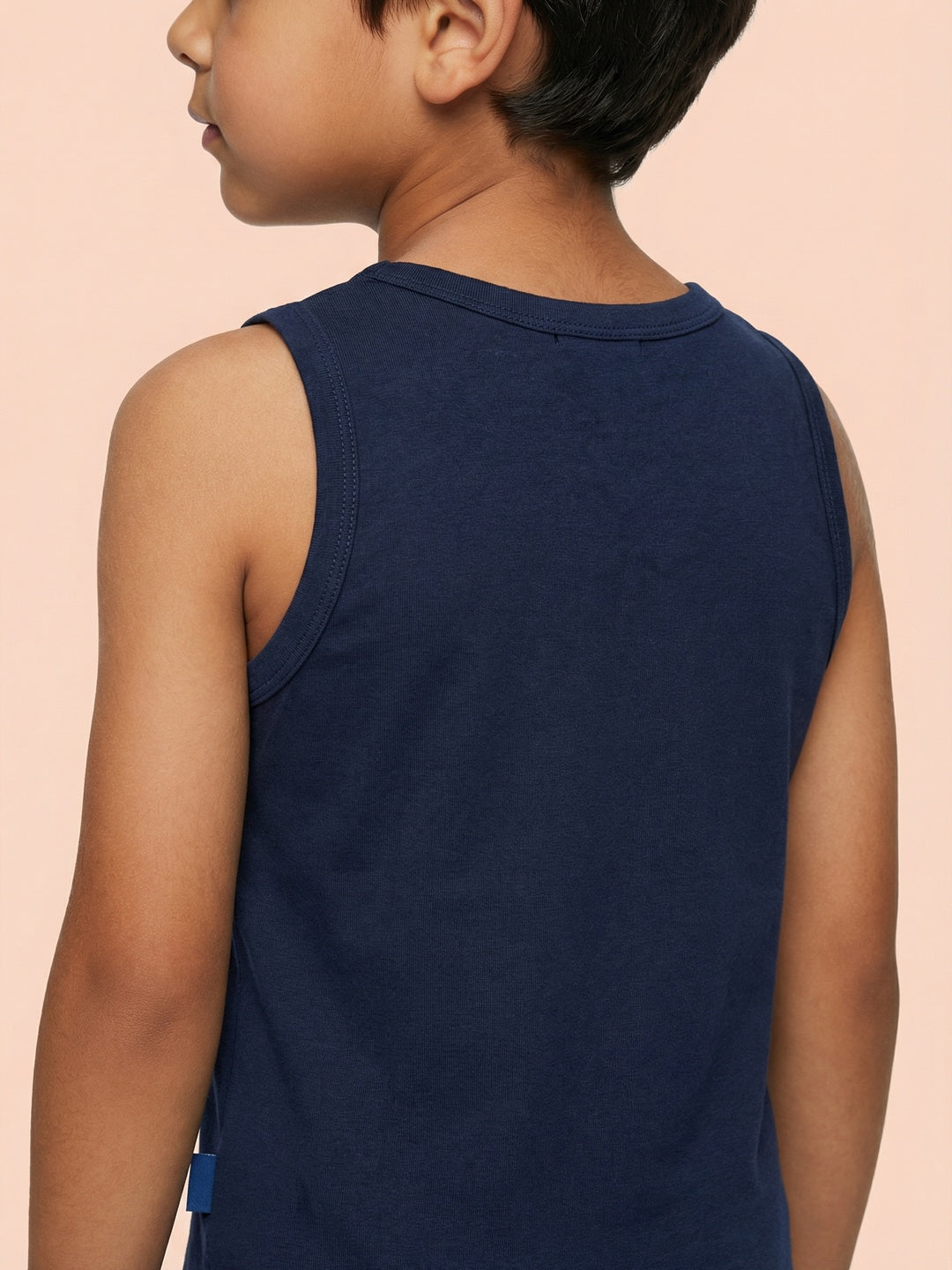 Nautinati Boys' 100% Cotton Pack of 2 Solid Essentials Vests