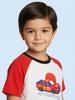 Nautinati Boys Oversized Cotton Racing Car Print T-shirt and Shorts Clothing Set