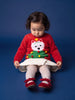 Nautinati Baby Girls Puppy Knit Relaxed Fit Pom Pom Sweater
