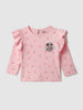 Nautinati Infant Girls' Cotton Minnie Mouse and Heart Print Top and Solid Pants