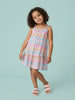 Nautinati Girls' Cotton A-line Pastel Gingham Chequered Strappy A-line Drop Waist Dress