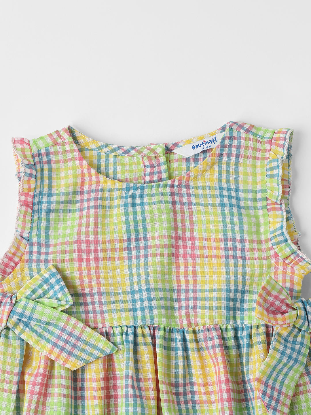 Nautinati Girls Romper Dress With Bows