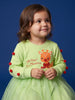 Nautinati Baby Girls Christmas Reindeer Sweatshirt Frock with Pom Pom Applique Sleeves