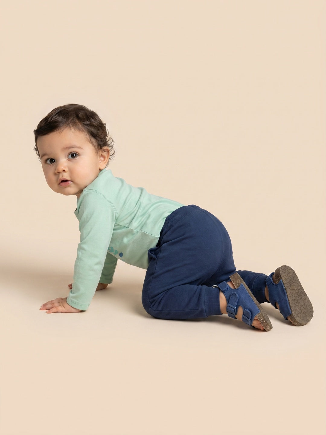 Nautinati Boys' Cotton Sea Animal Printed T-shirt and Joggers Co-ord Set