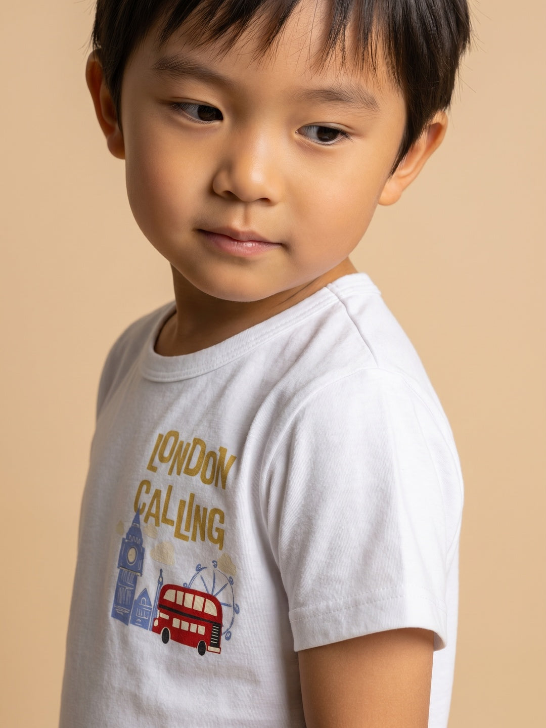 Nautinati Boys' Cotton London Calling Printed T-shirt and Shorts Co-ord set