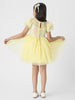 Nautinati Girls' Embellished Dress With Puff Sleeves
