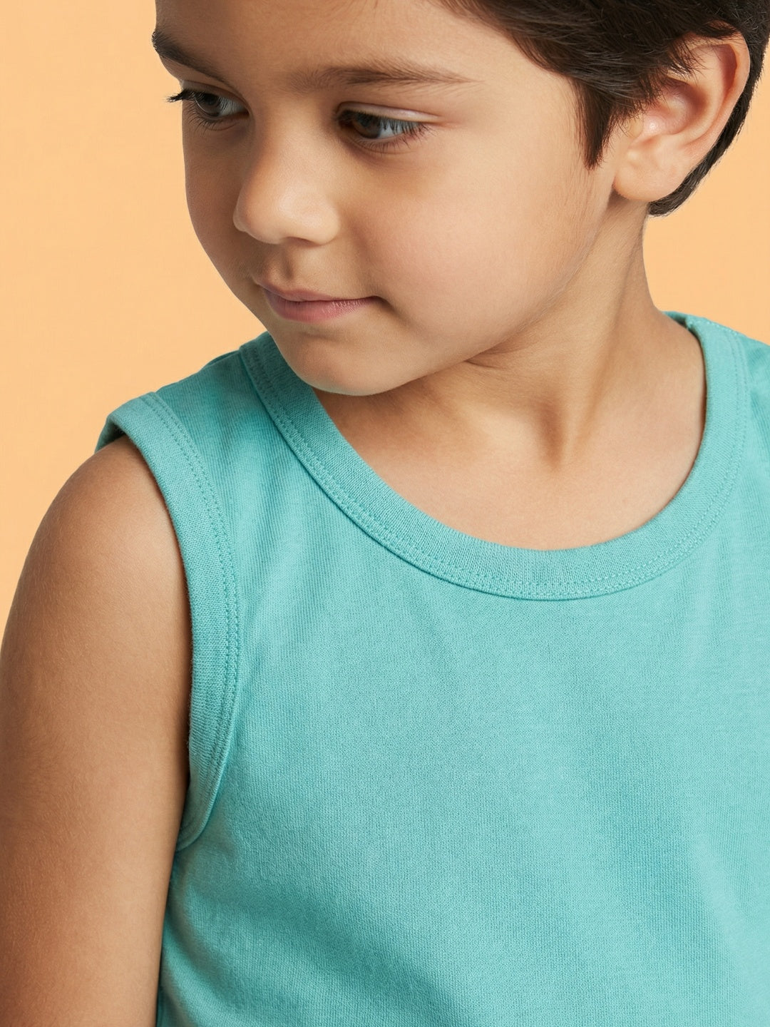 Nautinati Boys' 100% Cotton Pack of 2 Solid Essentials Vests