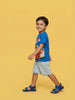 Nautinati Boys' 100% Cotton Crew Neck Disney Cars Placement Print T-shirt