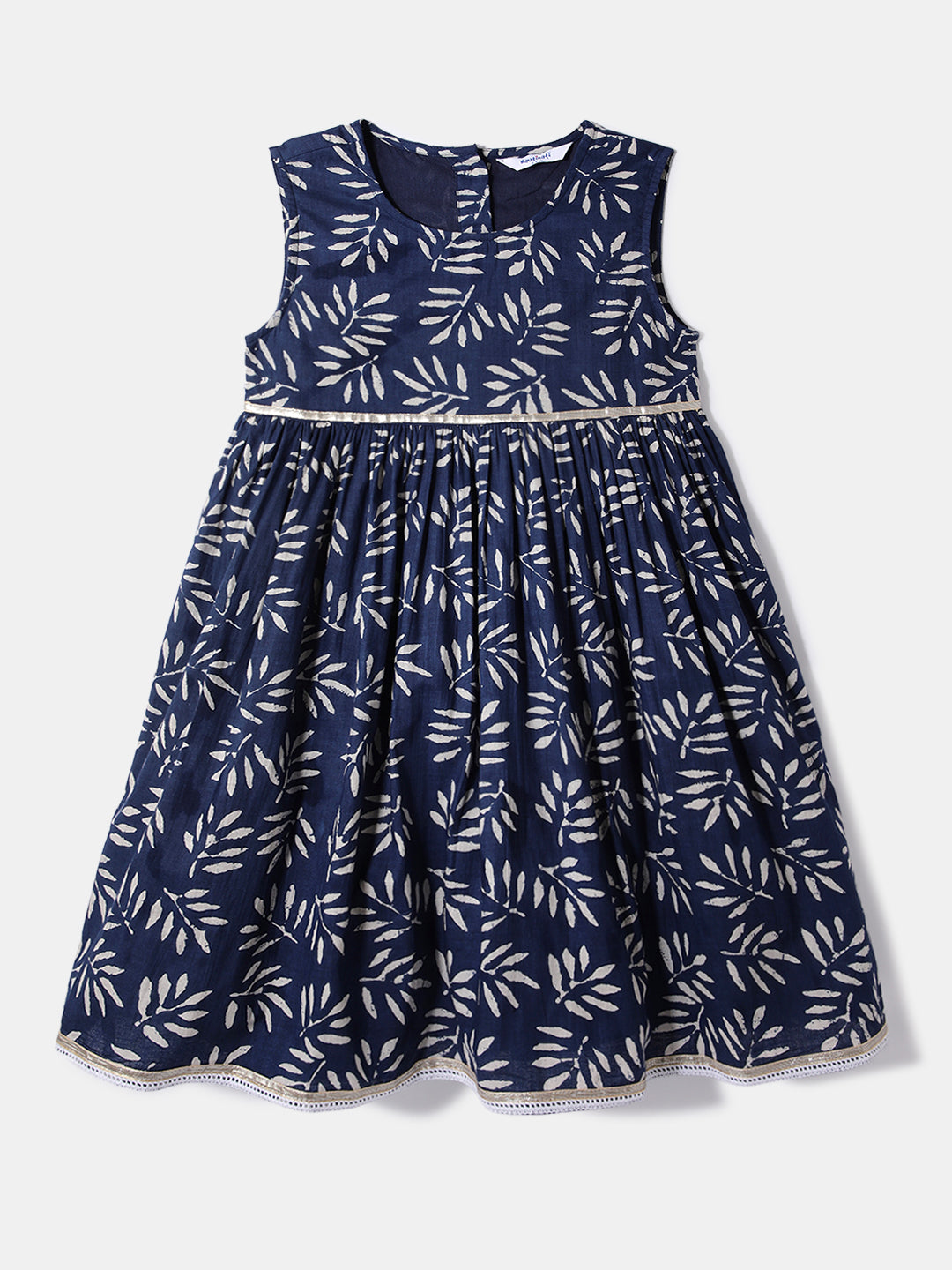 Nautinati Girls' Cotton Festive Printed Dress with Jacket | Age 2 - 10 Years
