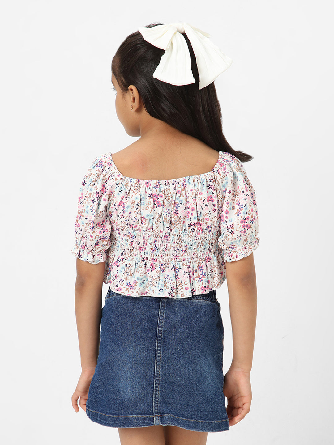 Nautinati Girls' Printed Cropped Top