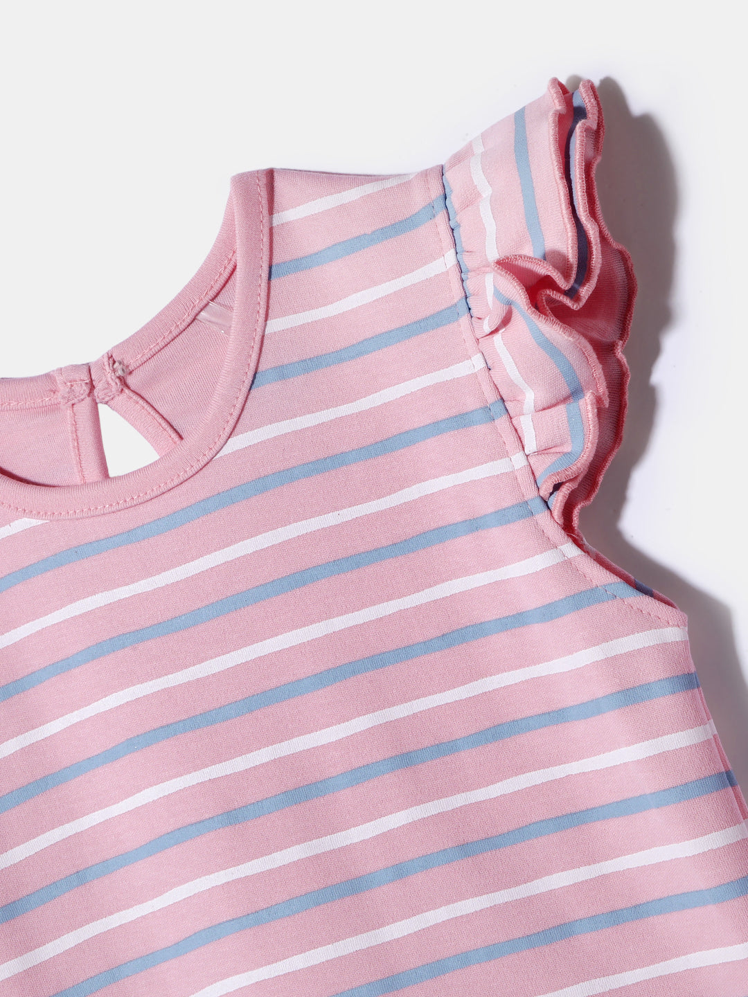 Nautinati Girls' 100% Cotton Printed Tops | Pack of 2 | Age 0 - 2 Years
