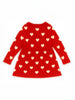 Nautinati Red Heart Print Sweater Dress
