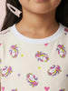 Nautinati Girls' 100% Cotton All-over Unicorn Print T-shirt Dress
