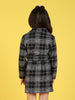 Girls Checked Pure Cotton Coat With Skirt